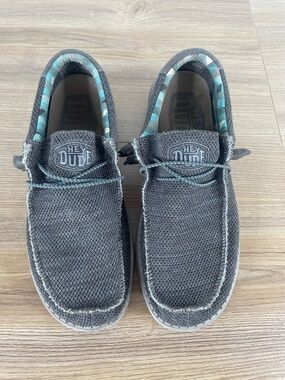 Hey Dude Wally Sox Men's Charcoal Mesh Slip On Shoes Size 10 US